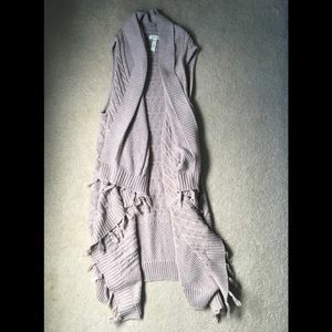 Matilda Jane Boho Fringe Sleeveless Sweater, Small